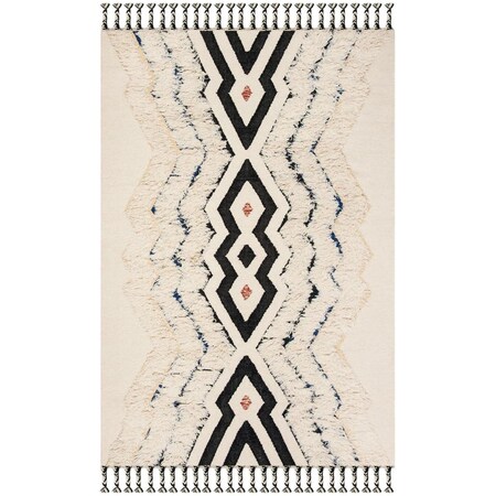 Safavieh 4 x 6 ft. Kenya Rectangle Hand Knotted Rug Ivory & Black KNY905A-4